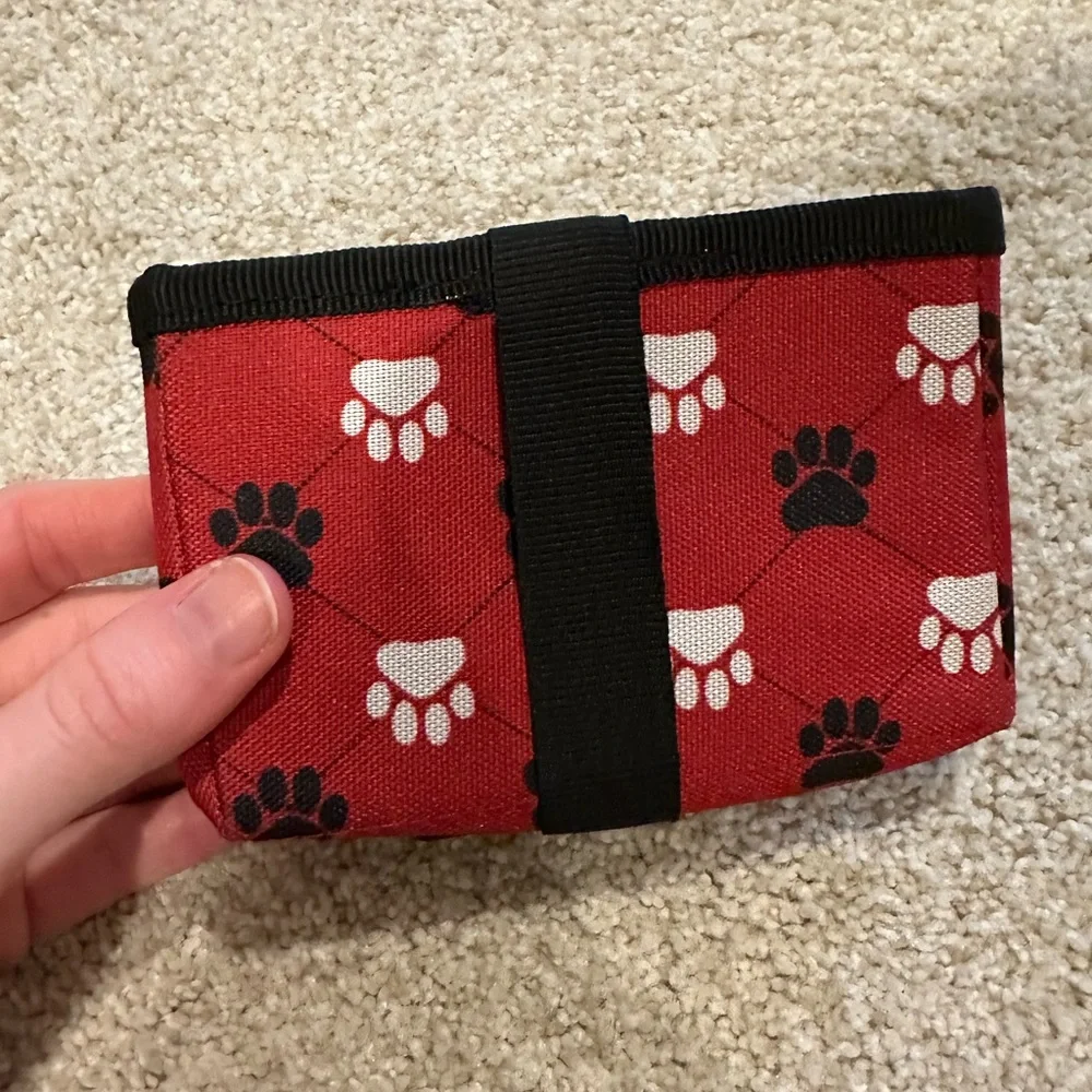 Red Paw Print Water/Food bowl